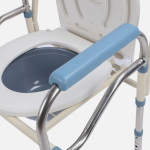 Αναπηρικό Αμαξίδιο Ενισχυμένο 120Kg. Κάθισμα Καρέκλα Τουαλέτας Τροχήλατο Πτυσσόμενο & για μπάνιο Αναπηρικό Αμαξίδιο Ενισχυμένο 120Kg. Κάθισμα Καρέκλα Τουαλέτας Τροχήλατο Πτυσσόμενο & για μπάνιο